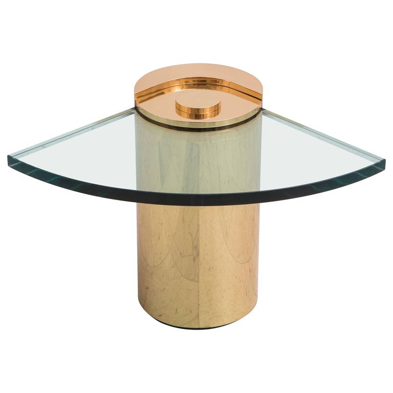 Karl Springer LTD, Polished Bronze Sculpture Leg Table, USA, 2016 For