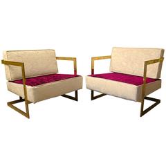 Pair of Brass Armchairs
