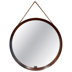 Rosewood Mirror Uno & Östen Kristiansson für Luxus Sweden, skandinavisches Design der 1960er Jahre