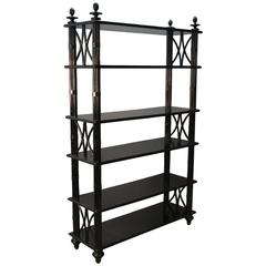 Newly Lacquered Bamboo Etagere