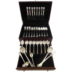 Anitra by Th. Olsens Sterling Silver Flatware Set for Eight Service Scandinavian