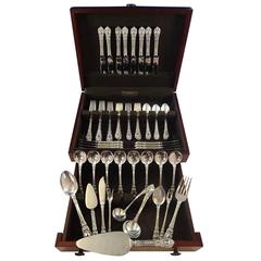 Charles II by Lunt Sterling Silver Flatware Set for Eight Service 58 Pieces