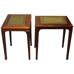 Antique Pair of Edwardian Mahogany Small Side Tables