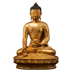 Old bronze Nepali Buddha statue from Nepal