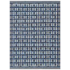 Large Modern Scandinavian/Swedish Geometric Design Rug 10