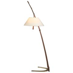 Kalmar Dornstab 'Thorn Stick' Floor Lamp with Brass Foot, Austria, 1940s 6