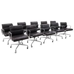 Vintage Eames for Herman Miller Leather Soft Pad Aluminum Group Armchairs buy any number