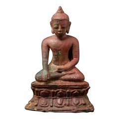Early antique bronze Burmese Ava Buddha from Myanmar