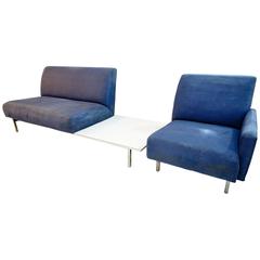 Stunning and Rare George Nelson Thin Edge Platform Sofa Set