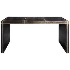 Mauro Mori Italian Tweedy Table Hall Console in Mixed-Media on Alpacca Metal 4