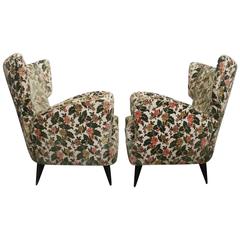 Pair of Wing Armchairs Gio Ponti Style