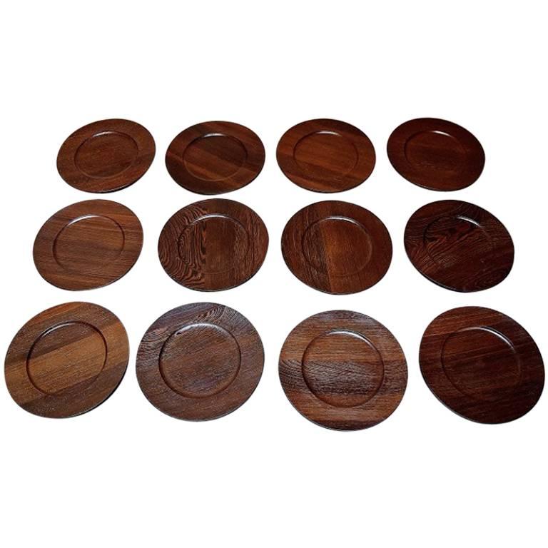 Jens Quistgaard for Kronjyden Complete for 12 Persons Cover Plates in Rosewood 