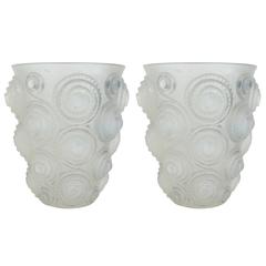 René Lalique Pair of Opalescent "Spirales" Vase 5