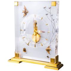Vintage Jaeger le Coultre Marina Angel Fish Desk Clock 8