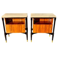 Pair of Italian Art Deco Style Palisander Side Tables