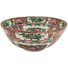 Vintage Qianlong, Da Qing Style Chinese Famille Rose Medallion Bowl
