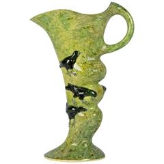 Unique Nature's Organic Design Large Ceramic Vase with Birds by Anna Lambert 2