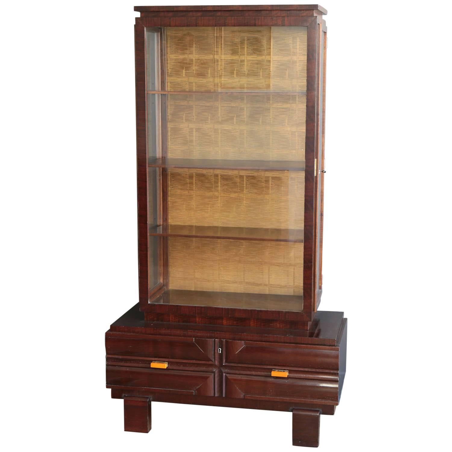 Art Deco Display Cabinet by Károly Lingel For Sale
