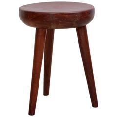 Solid Heavy French Mid-Century Studio Tripod Stool, 1950s