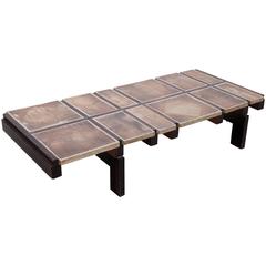 Rare Signed Geometrical Ceramic Coffee Table by Roger Capron 10