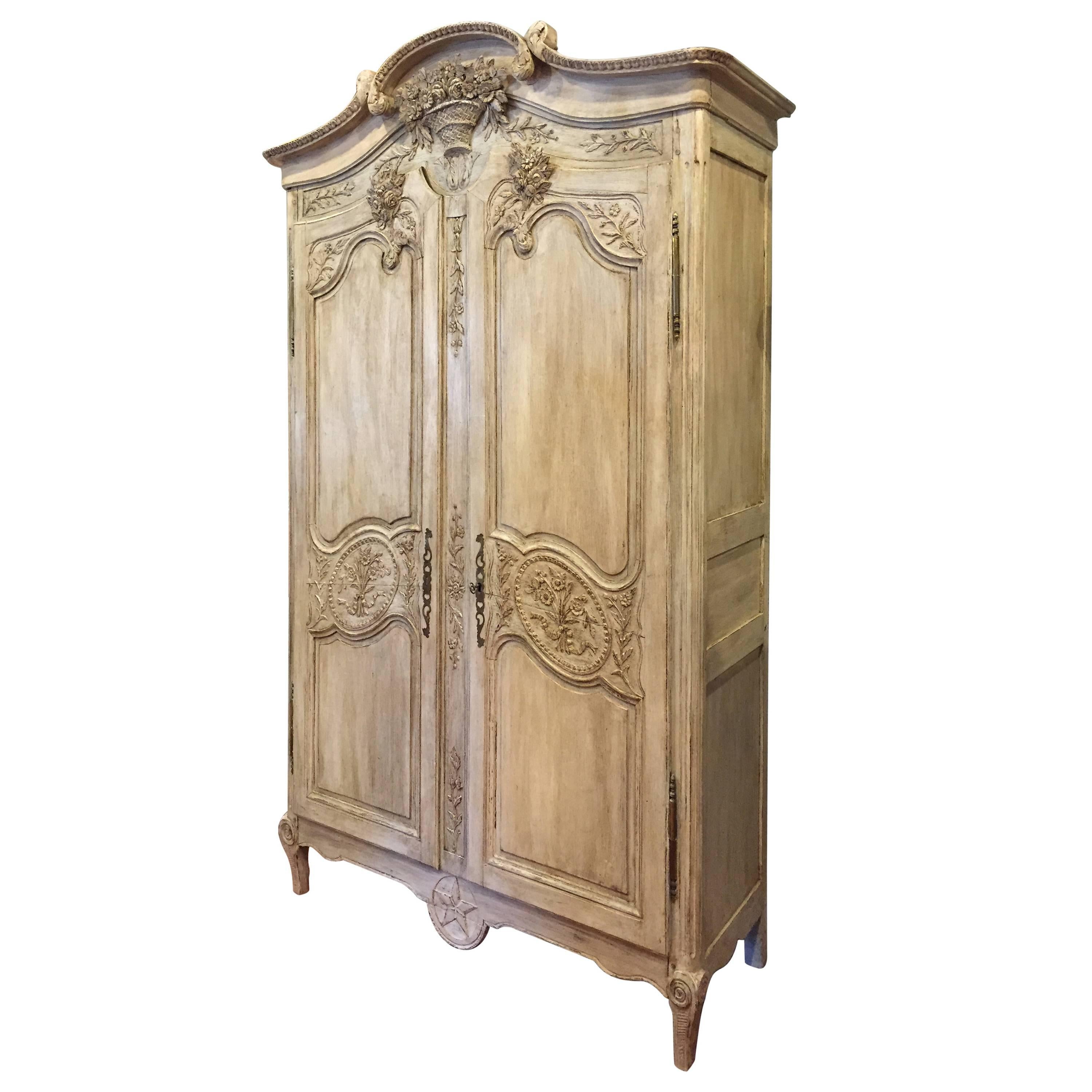 19th Century French Painted Armoire