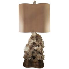 Massive Carole Stupell Natural Rock Crystal Lamp