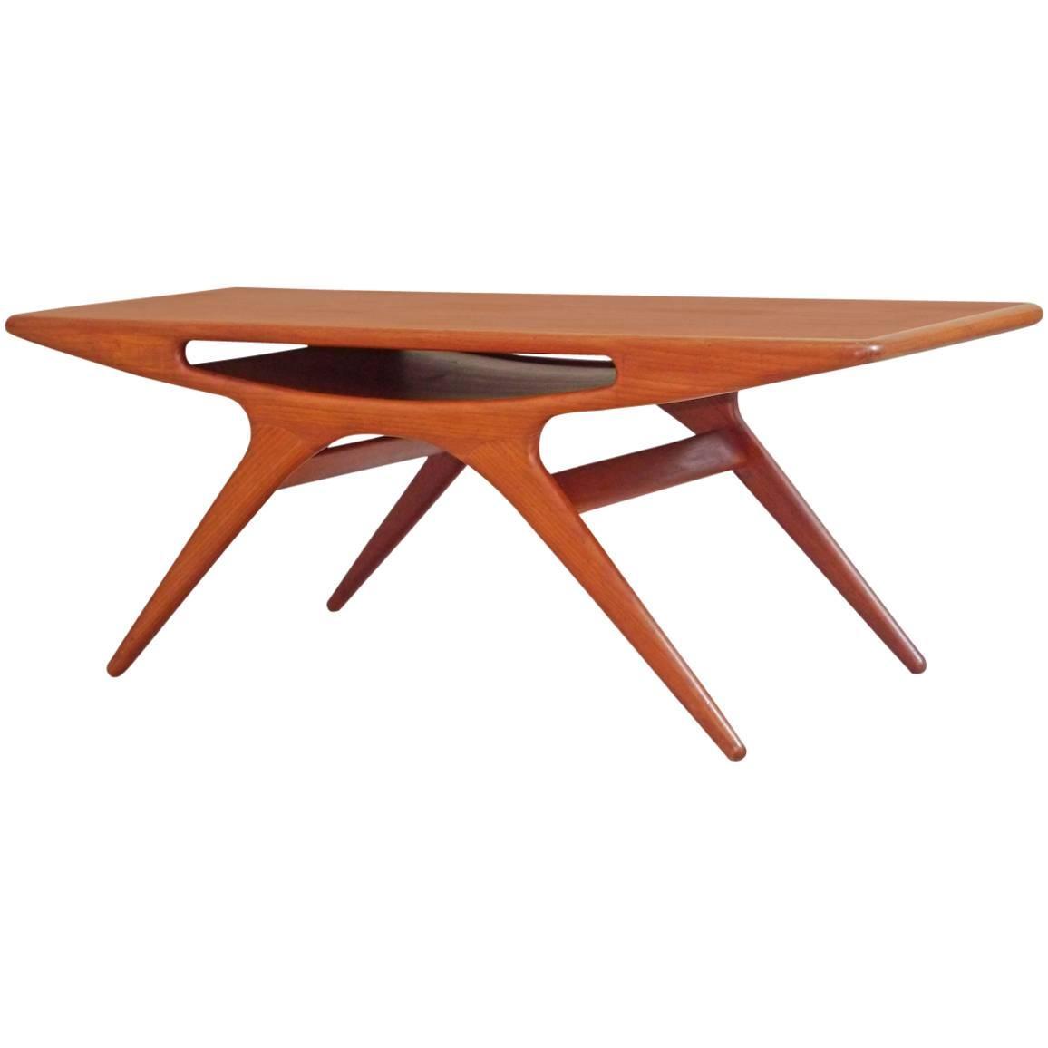 Johannes Andersen Teak Smile Coffee Table Denmark 1957 For Johannes Andersen Teak Smile Coffee Table Denmark 1957 For At 1stdibs