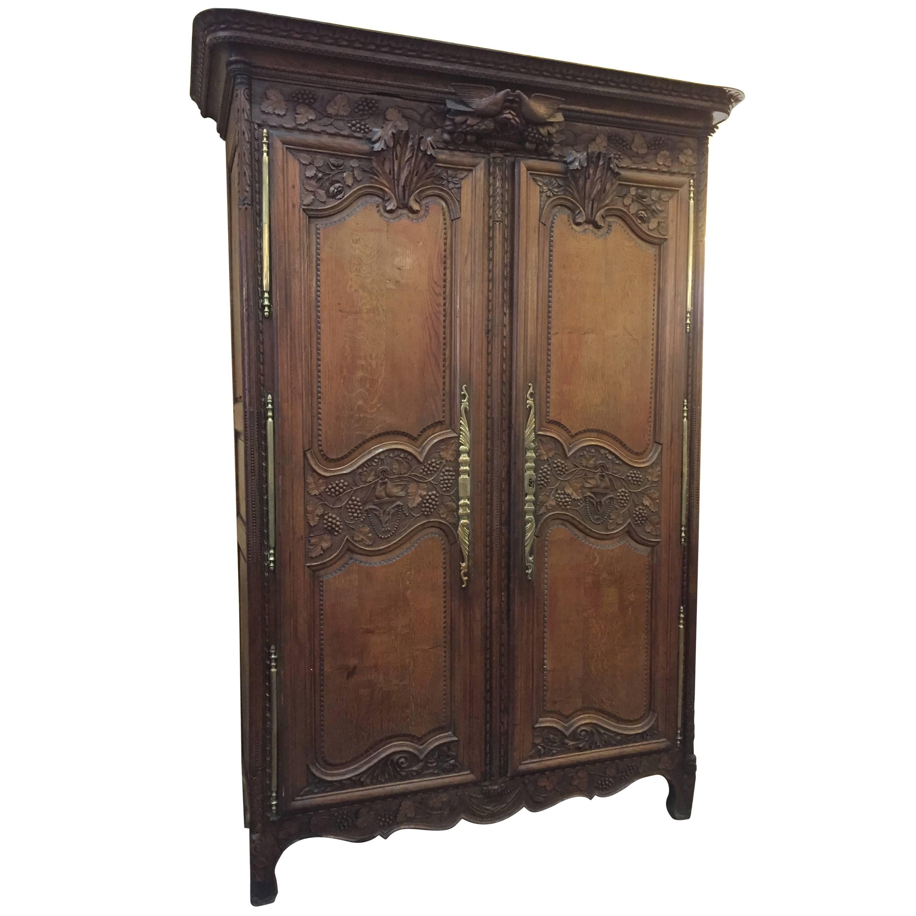 Magnificent 19th Century French Wedding Armoire