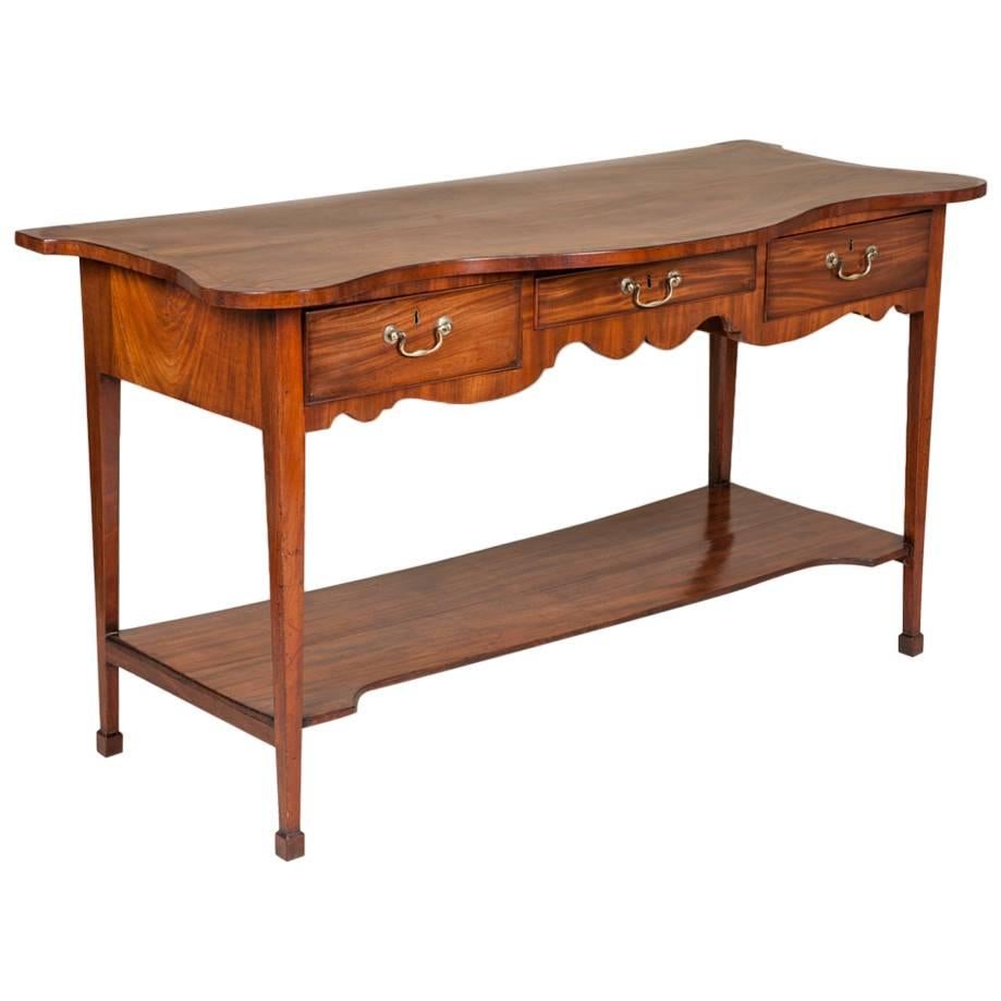 George III Mahogany Serving Table For Sale