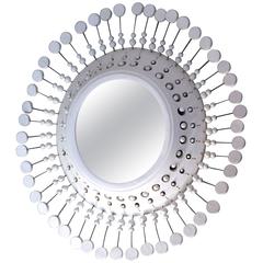 Georges Pelletier Specchio "Sole", ceramica non smaltata, firmato sul retro