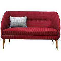 Used Danish, Mid-Century, 1950s Two-Seat Sofa, Fully Restored in Bute Wool
