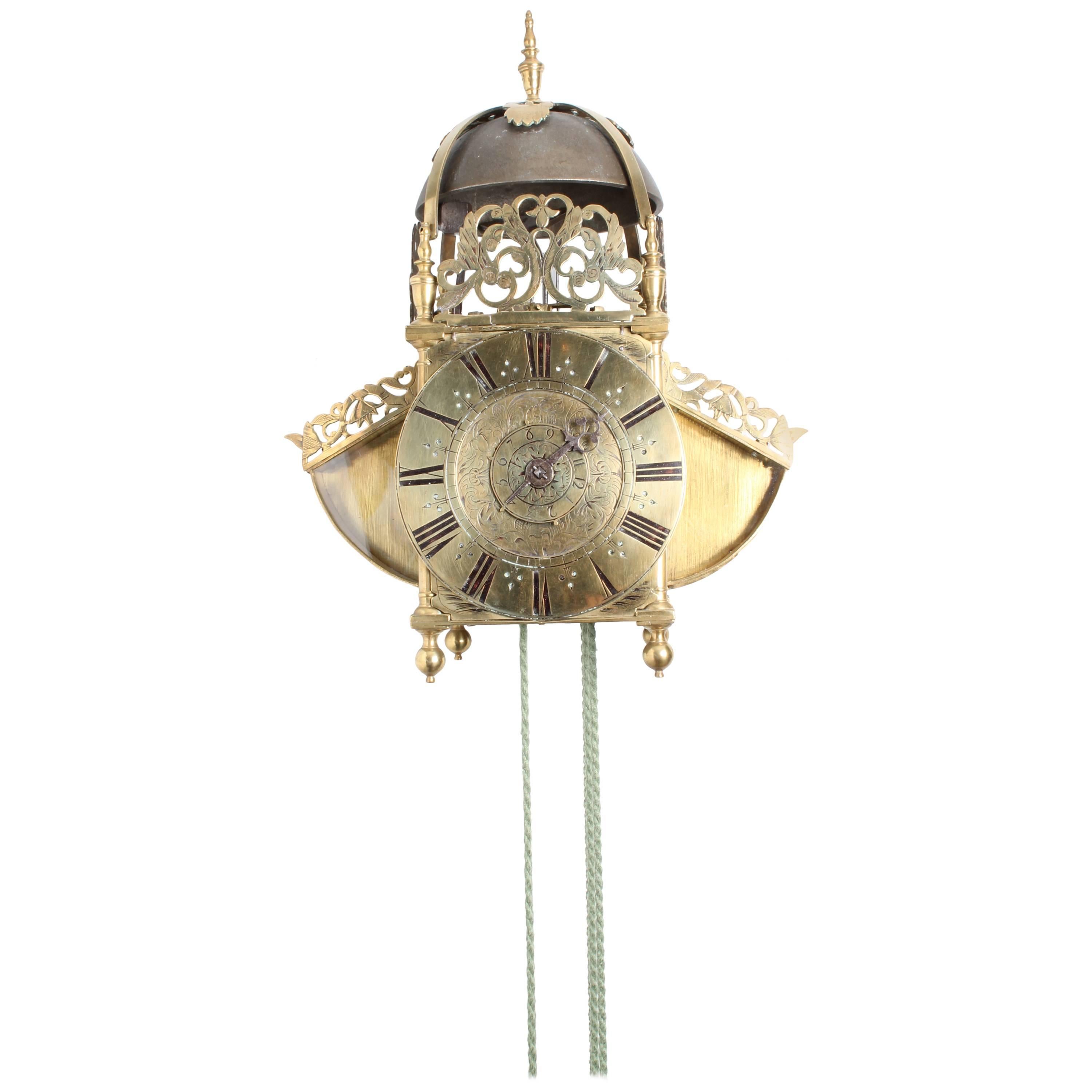 Day-Going Weight Driven Movement, Count-Wheel Hour Striking and Alarm on a Bell For Sale