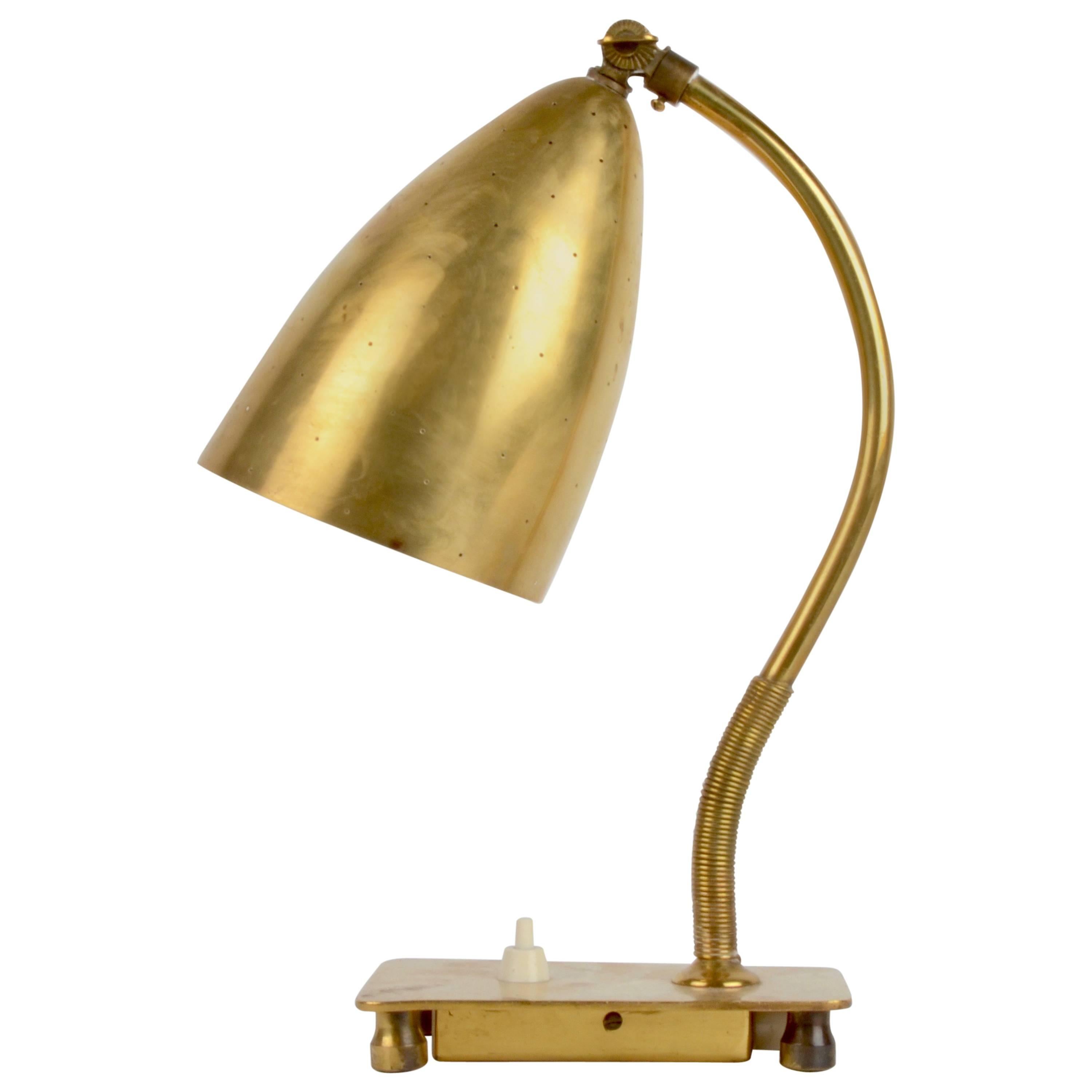 Table Lamp Brass Modell EV 54 by Itsu, Finland, Mid-1900s For Sale