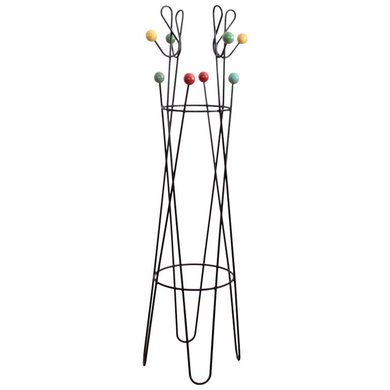 Multicolored Coat Rack Stand by Roger Feraud For Sale at 1stDibs