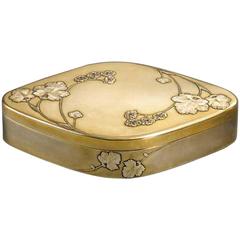Eugène Lefebvre an Art Nouveau Silver Gilt Candy Box