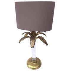 Stunning 1960s Italian Table Lamp in the Shape of the Palm Tree