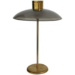 Italian Brass and Glass Table Lamp