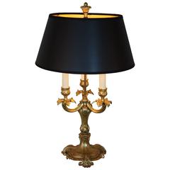French Bronze Bouillotte Style Desk Lamp