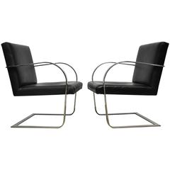 Rare 1960s Mies van der Rohe Brno Lounge Chairs by Brueton