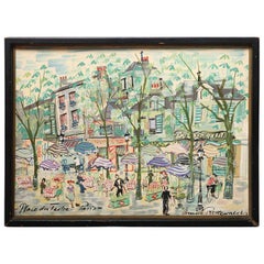 Paris Street Scene Watercolor