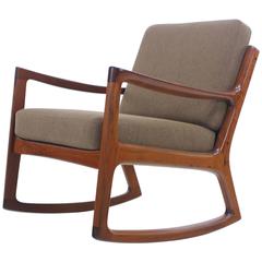 Danish Modern Teak Rocker Designed by Ole Wanscher