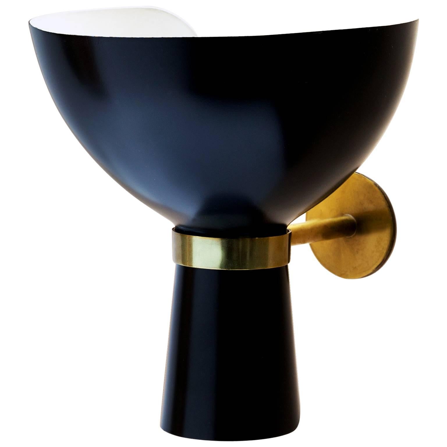 Torchier Black Powder Coated Sconce For Sale
