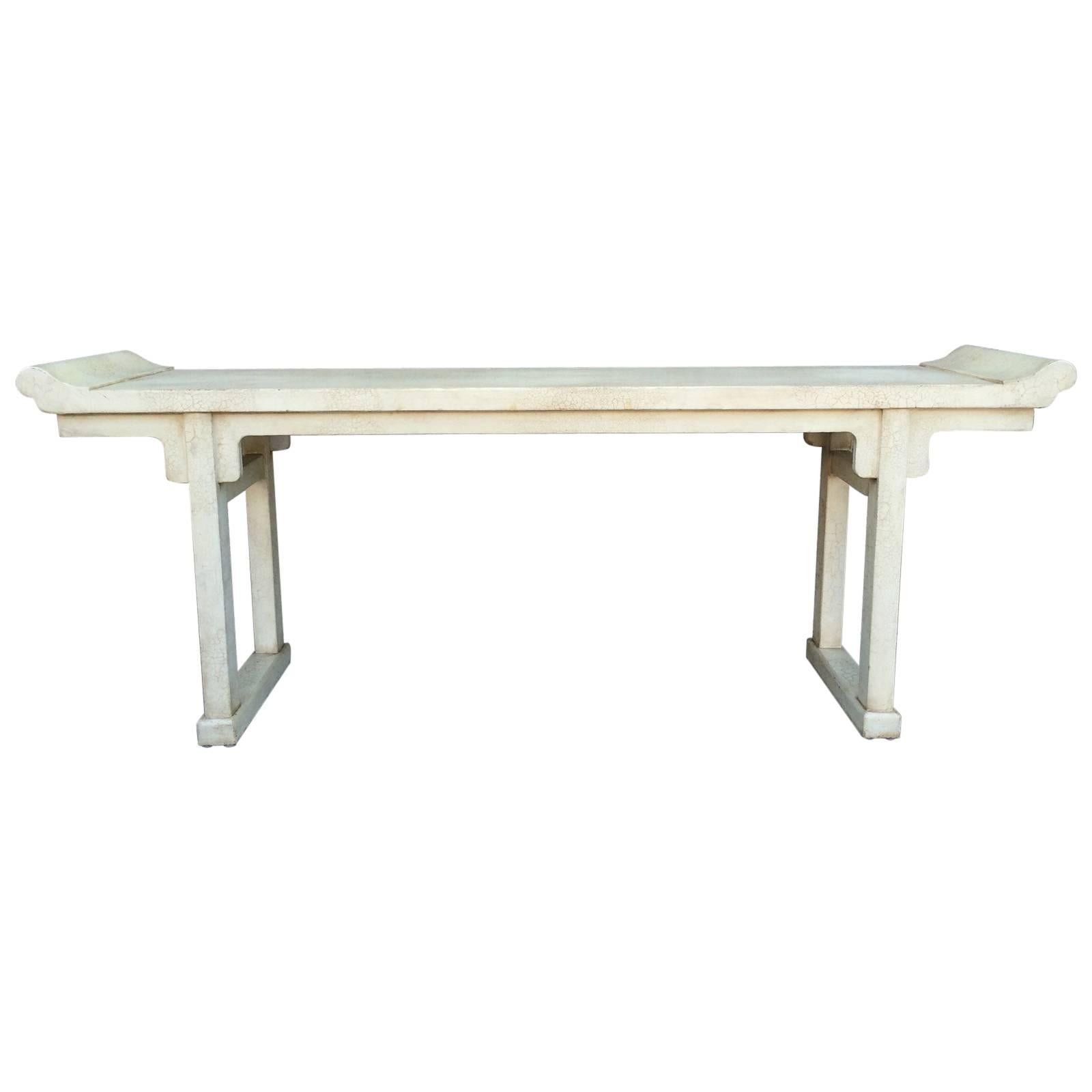 Vintage Pagoda Console Table by McGuire