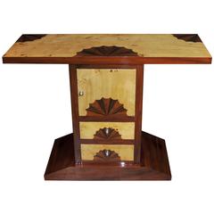 Art Deco Style Chest Console Table Shell Inlay Furniture