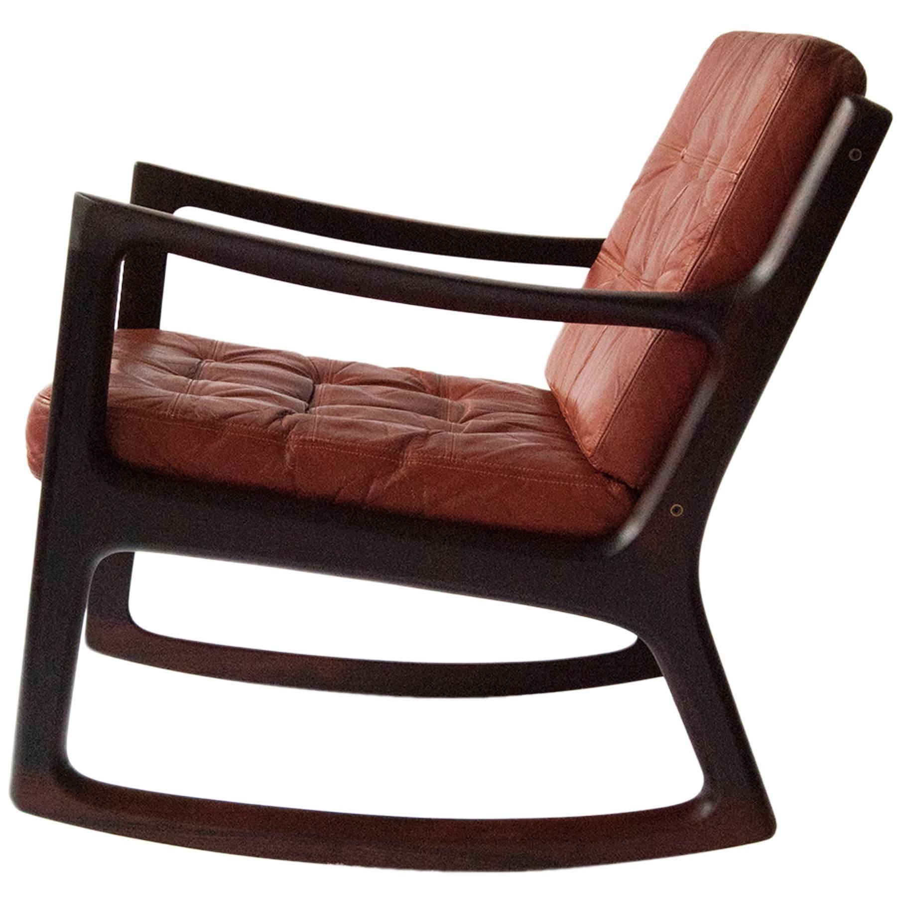 Ole Wanscher 'Senator' Rosewood Rocking Chair, circa 1960