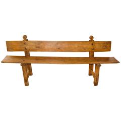 Antique 19th Century France Rustic Handcrafted Bench