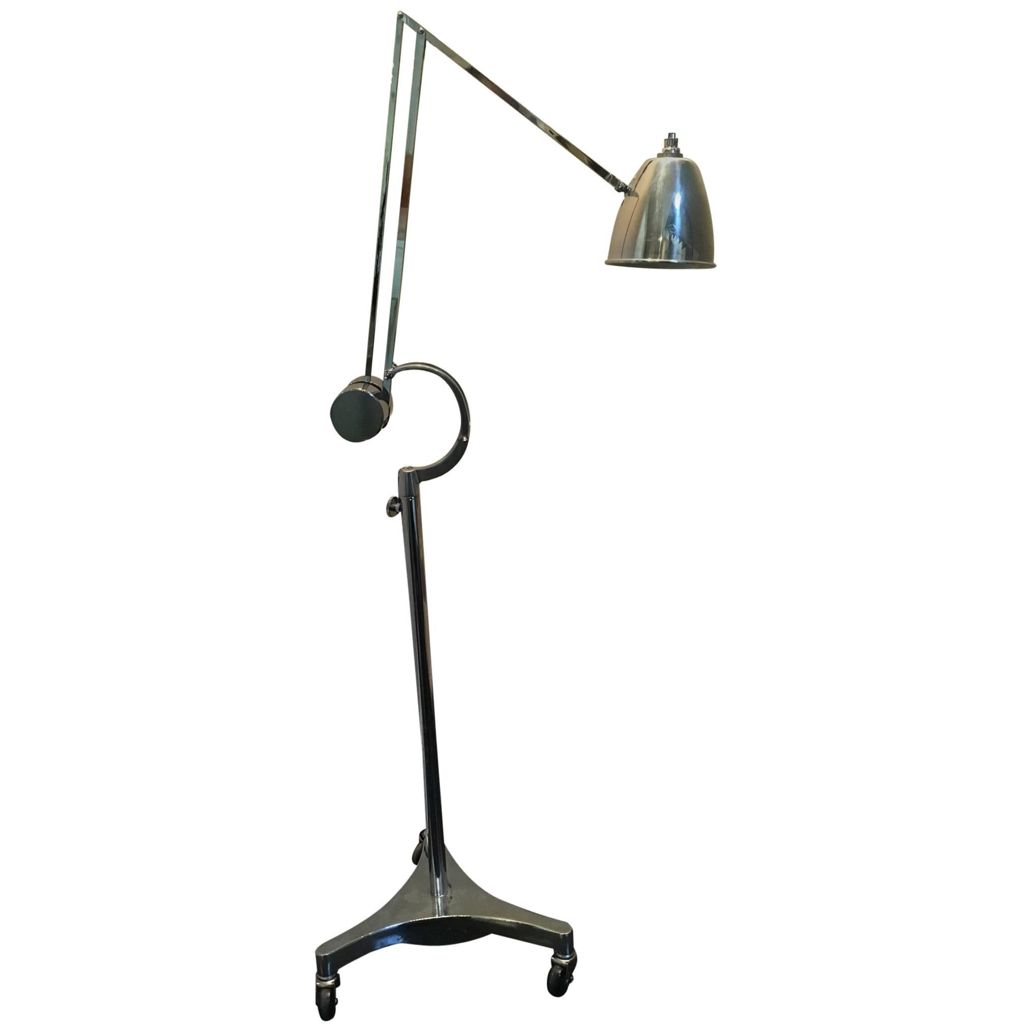 Rare Chrome Trolley Lamp by Hadrill & Horstmann