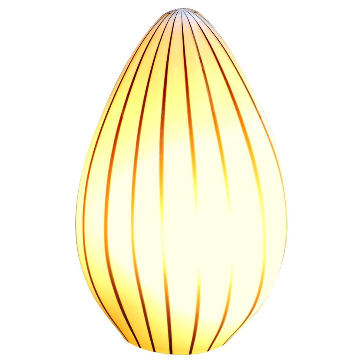 Murano Glass Egg Lamp by Vetri For Sale
