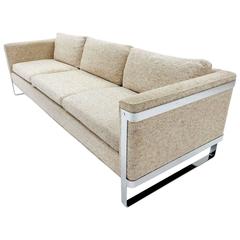 1970s Milo Baughman Chrome Sofa 3