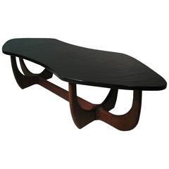 Style Of Adrian Pearsall Brutalist Slate Top Cocktail Table